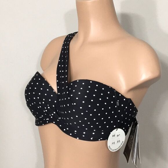 COCO REEF multi-way polka dot bikini top. 36/38C- large. NWT - Picture 3 of 7